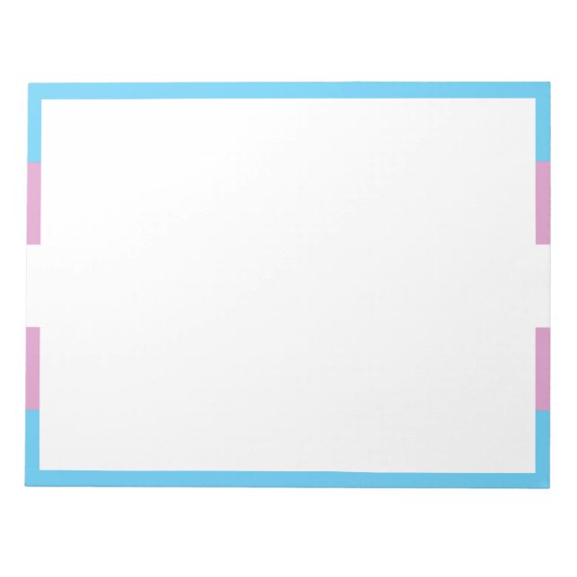 Trans Pride Flag Notepad (Front)