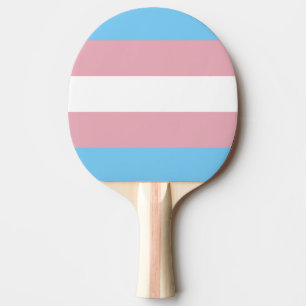 Trans Pride Flag Ping Pong Paddle