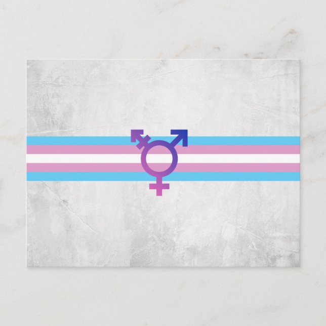 Trans Pride Flag Postcard (Front)