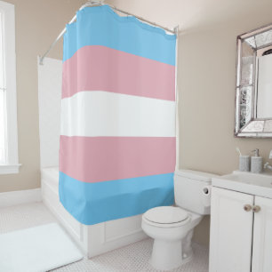 Trans Pride Flag Shower Curtain