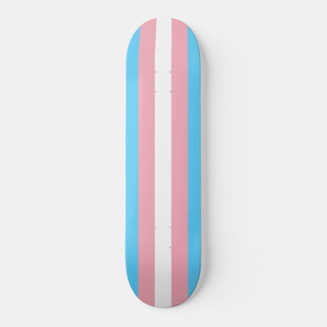 Trans Pride Flag Skateboard (Front)