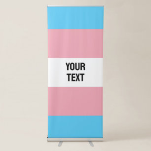 Trans Pride Flag Transgender Wedding Welcome  Retractable Banner