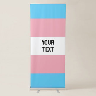Trans Pride Flag Transgender Wedding Welcome Retractable Banner