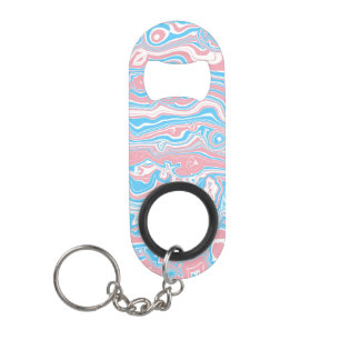 Trans Pride Flag Trippy Boho Groovy Wavy Stripes