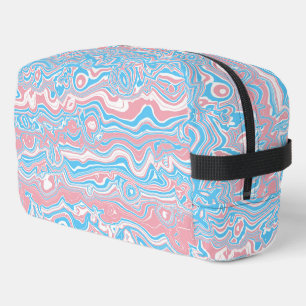 Trans Pride Flag Trippy Boho Groovy Wavy Stripes Dopp Kit