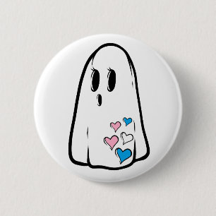 Trans Pride Ghost 6 Cm Round Badge