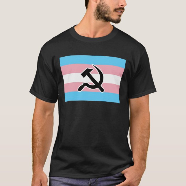Trans Pride Hammer & Sickle T-Shirt (Front)