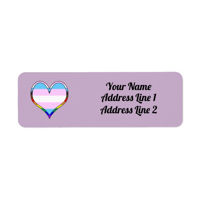 Trans Pride Heart Label (Front)