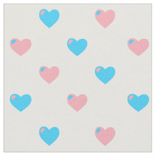 Trans Pride Hearts Fabric