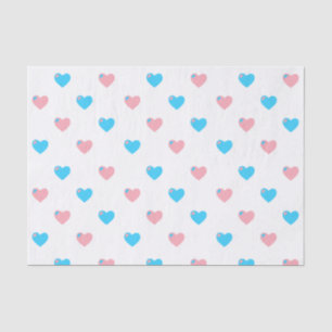 Trans Pride Hearts Tissue Paper