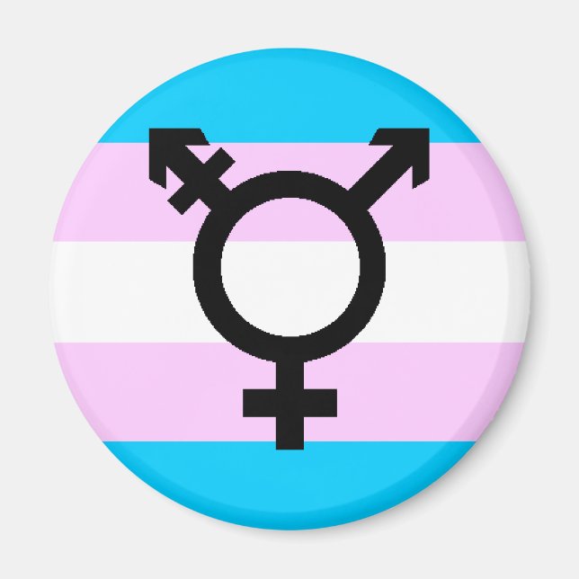 Trans Pride magnet - with symbol (Front)