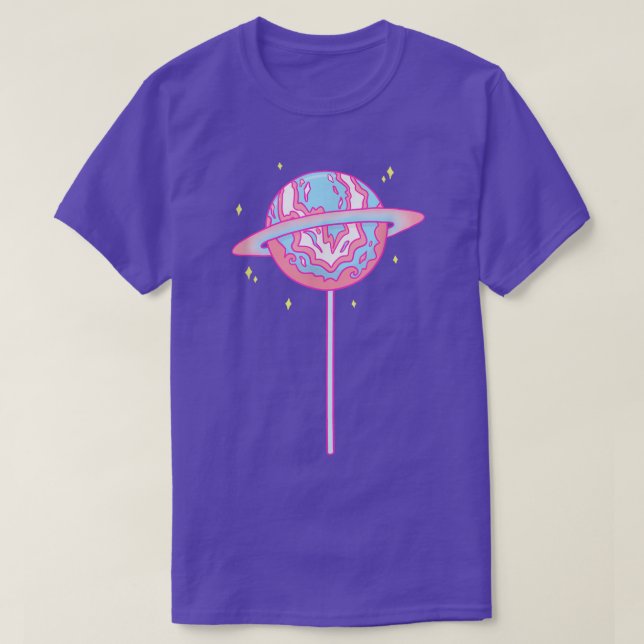 Trans Pride Month Lollipop Space Planet  T-Shirt (Design Front)