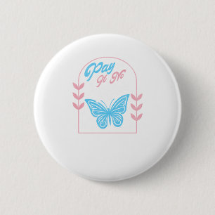 Trans Pride Pay It No Mind Transgender Rights Tran 6 Cm Round Badge