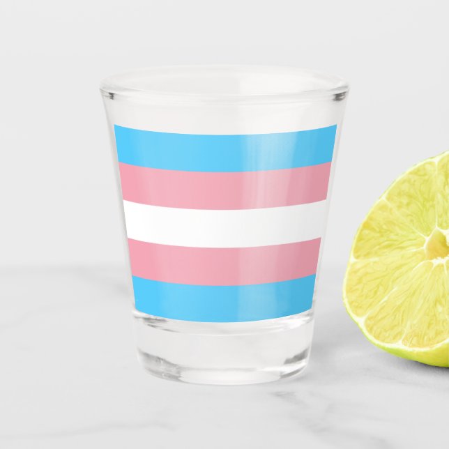Trans Pride! Shot Glass (Front)