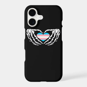 Trans Pride Skeleton Halloween Goth Heart Creative