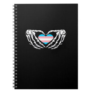 Trans Pride Skeleton Halloween Transgender Goth He Notebook