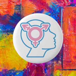 Trans Pride Symbol Button