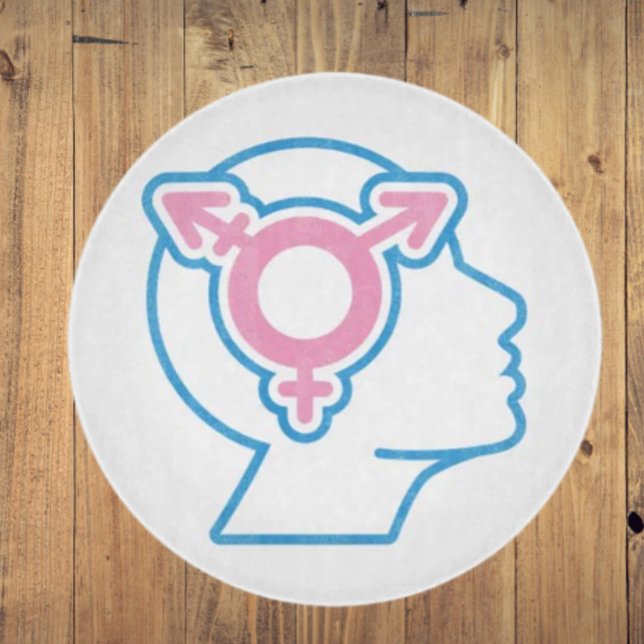 Trans Pride Symbol Glass Cutting Board (Creator Uploaded)
