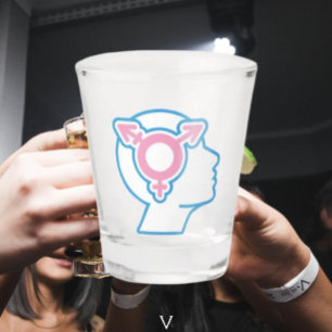 Trans Pride Symbol Shot Glass