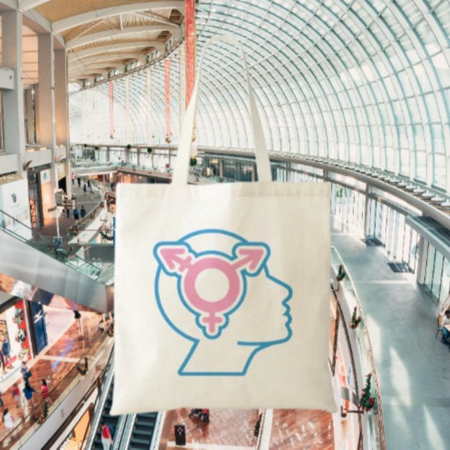 Trans Pride Symbol Tote Bag (Creator Uploaded)