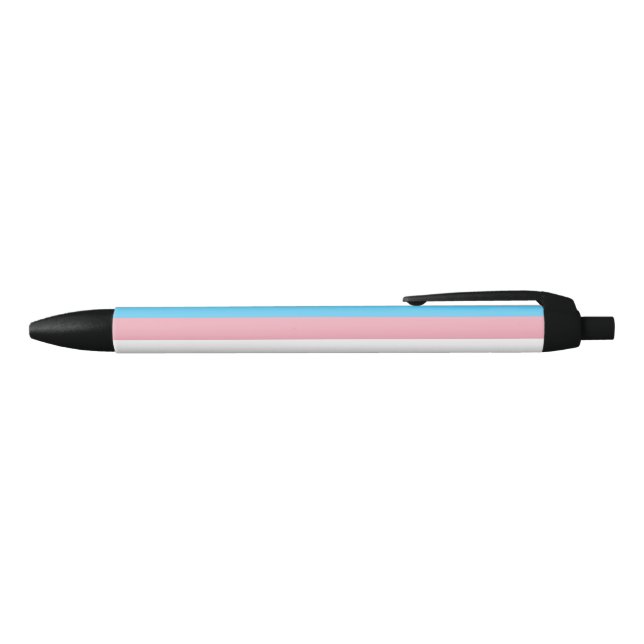 Trans Pride (Transgender Pride) Flag Black Ink Pen (Top)