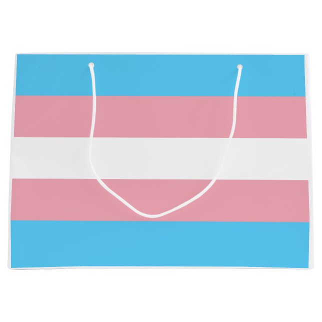 Trans Pride (Transgender Pride) Flag Large Gift Bag (Front)