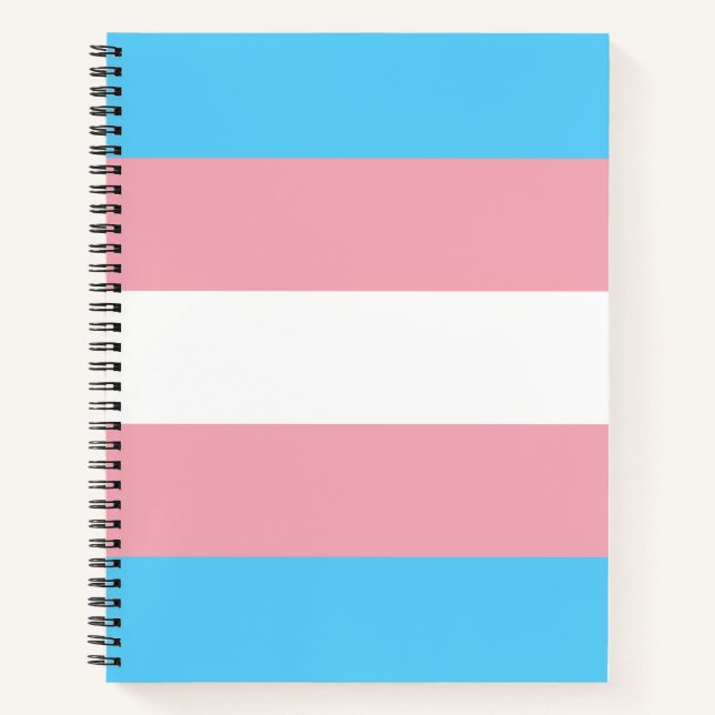 Trans Pride (Transgender Pride) Flag Notebook (Front)