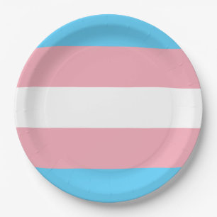 Trans Pride (Transgender Pride) Flag Paper Plate
