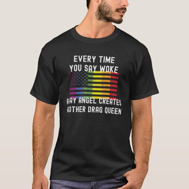 Trans Pride Transgender Support Protect LGBT Ameri T-Shirt (Front)