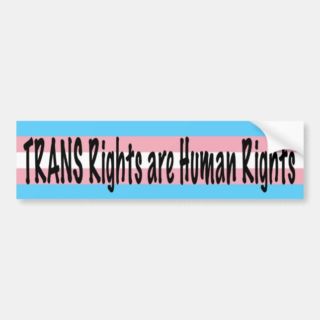 TRANS Rights are Human Rights Bumper Sticker (Front)