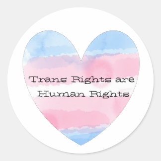 Trans Rights are Human Rights Classic Round Sticker