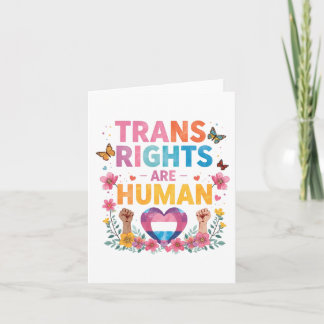 Trans Rights Are Human Rights Design | LGBTQ+  Note Card