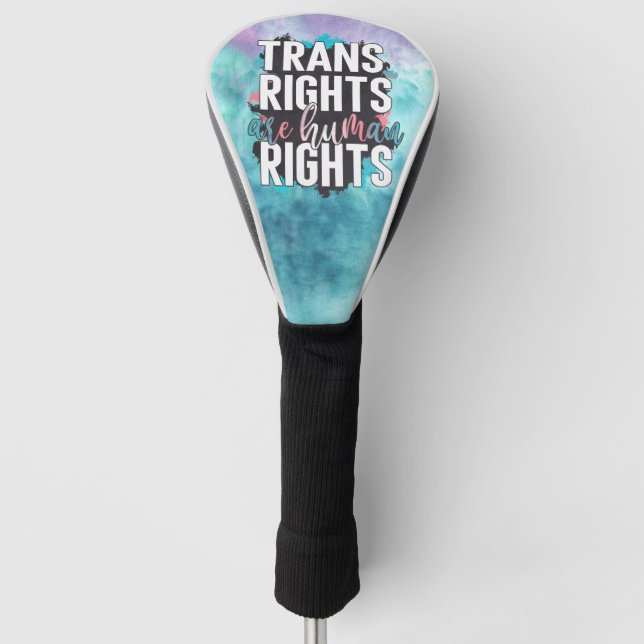 Trans Rights Are Human Rights Golf Head Cover (Front)
