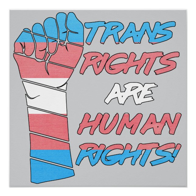 Trans Rights Are Human Rights  Poster (Front)