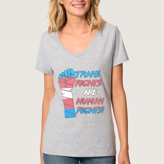 Trans Rights Are Human Rights  T-Shirt (Front)