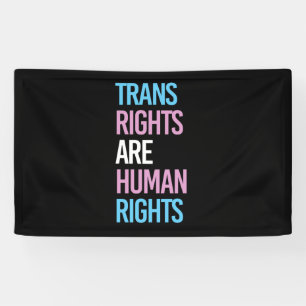 Trans rights are human rights - trans colours banner