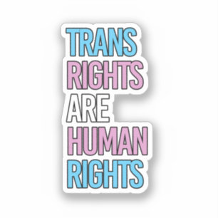 Trans rights are human rights - trans colours outl