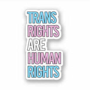 Trans rights are human rights - trans colours outl