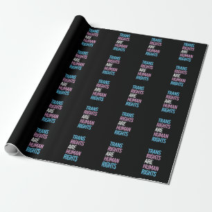 Trans rights are human rights - trans colours wrapping paper