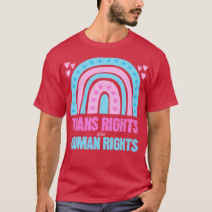 Trans Rights are Human Rights Trans Flag Rainbow P T-Shirt