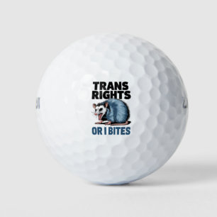 Trans Rights Or I Bites Gay Funny Lgbtq Pride Golf Balls