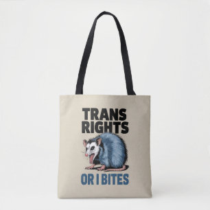 Trans Rights Or I Bites Gay Funny Lgbtq Pride Tote Bag
