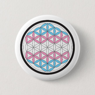 trans sacred geometry 6 cm round badge