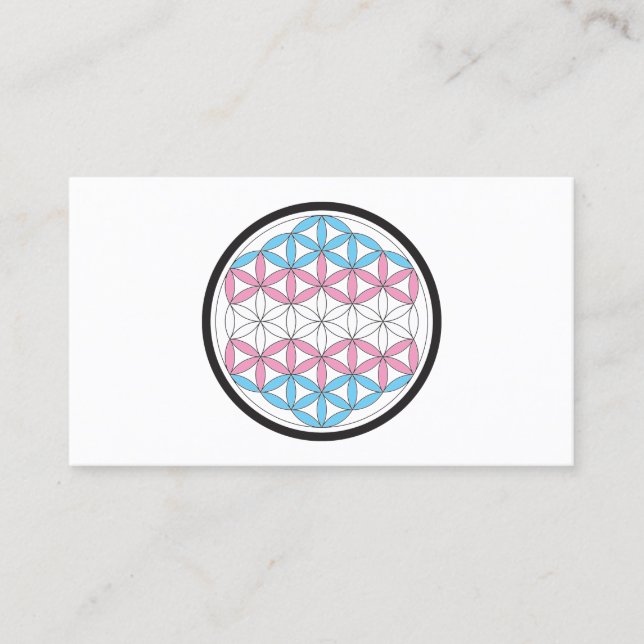 trans sacred geometry business card (Front)