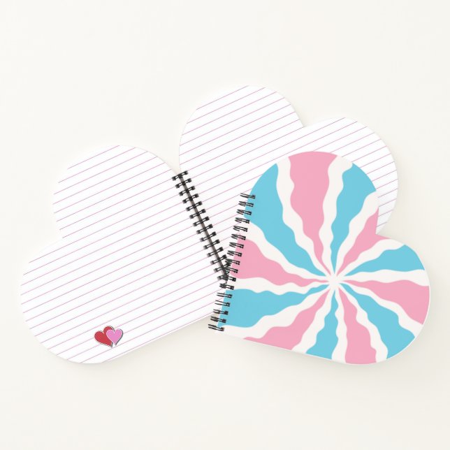 trans swirl design on heart shaped notebook (Inside)