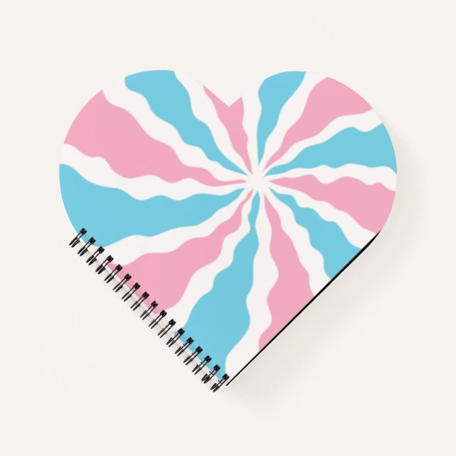 Trans swirl heart notebook (Front)