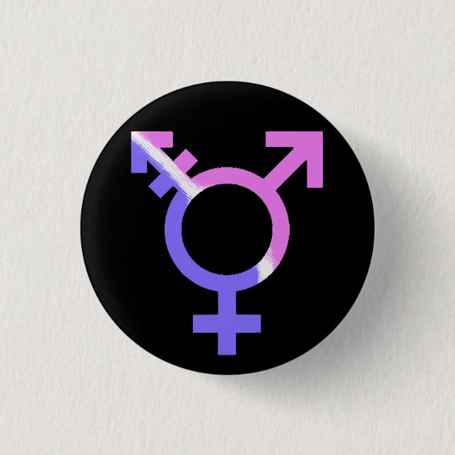 Trans Symbol 3 Cm Round Badge (Front)