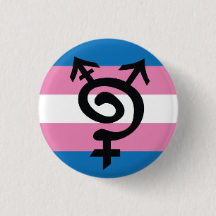 Trans* Symbol 3 Cm Round Badge