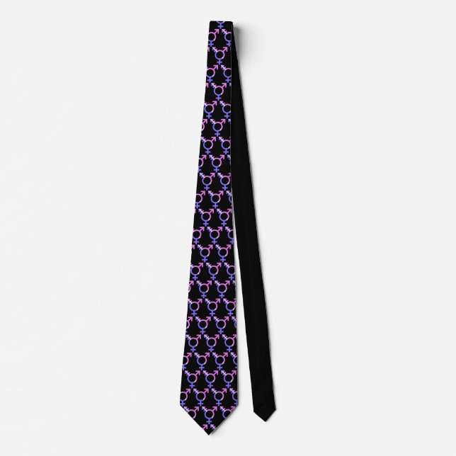 Trans symbol patterned tie (Front)