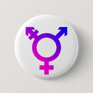 Trans* Symbol pink/blue 6 Cm Round Badge